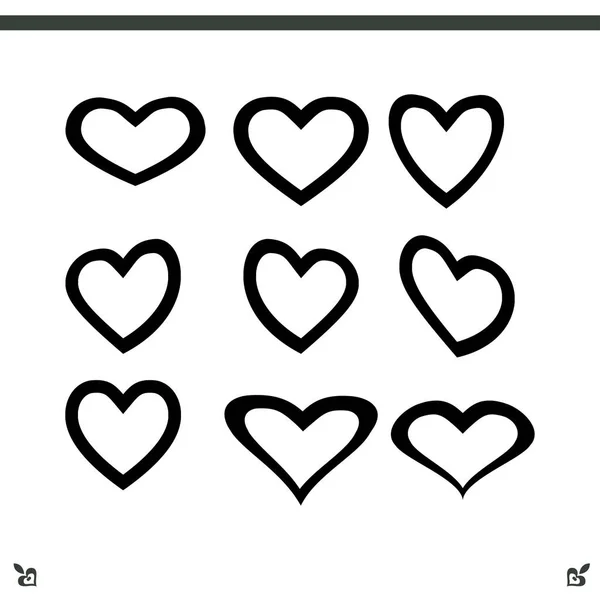 Corazones icono simple — Vector de stock