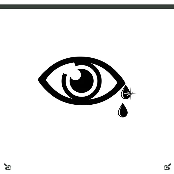 Eye crying icon — Stock Vector