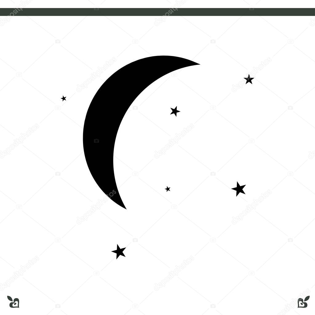 Moon & stars icon