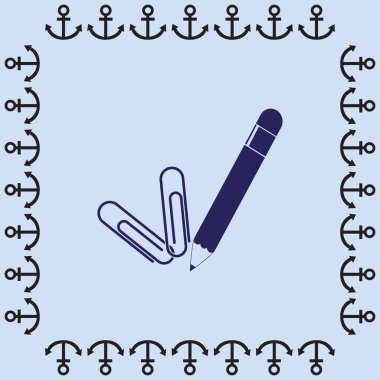 pensil ve zımba simgesi