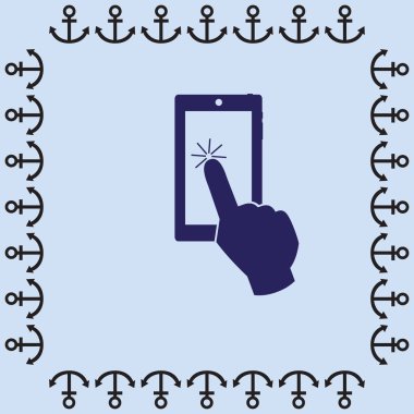  Dokunmatik ekran smartphone simgesini