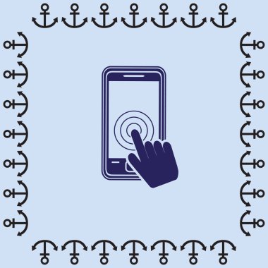 Dokunmatik ekran smartphone simgesini