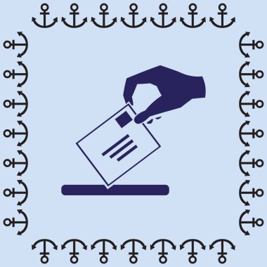 Posta simgesini veren el