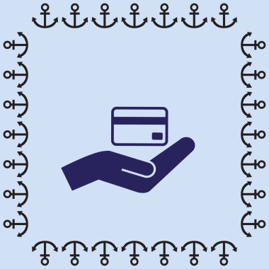 Kredi kartı el simgesinde