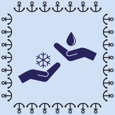 damlacık ve kar tanesi simgeler