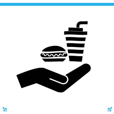 Burger ve içki simgesi