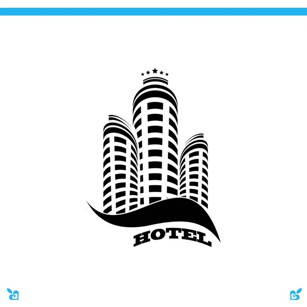 Icône de bâtiment d'hôtel — Image vectorielle