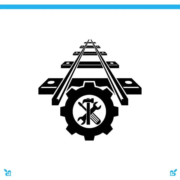 Reparación de icono ferroviario — Vector de stock