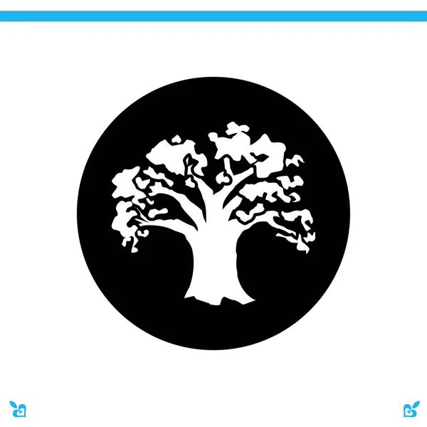 Meşe ağacı simgesini — Stok Vektör