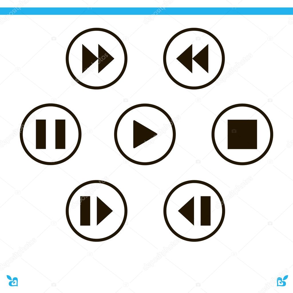 media player control buttons