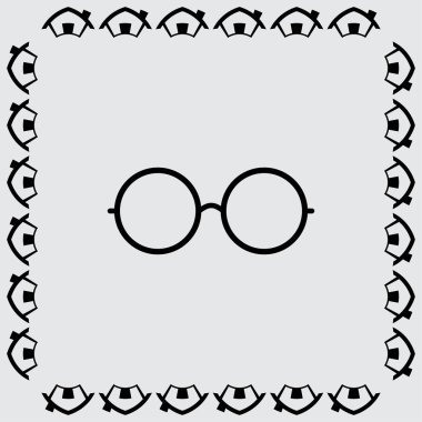 yuvarlak gözlük simgesi simgesi