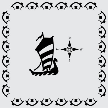 Pusula ve tekne simgesi