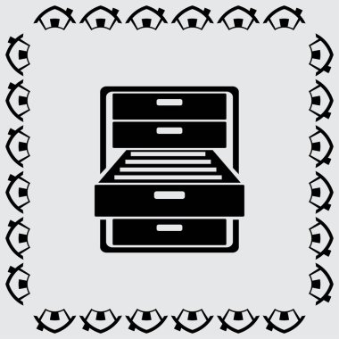 Çekmece illüstrasyon simge 