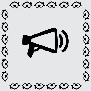 megafon, hoparlör simgesini