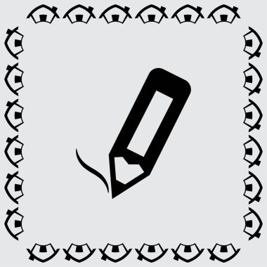 kurşun kalem simgesi illüstrasyon 