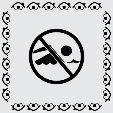 Yüzme işareti yok.