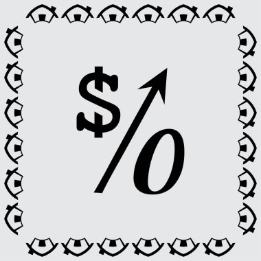 yüzde simgesi illüstrasyon