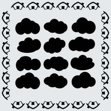 bulut simgesi illüstrasyon 