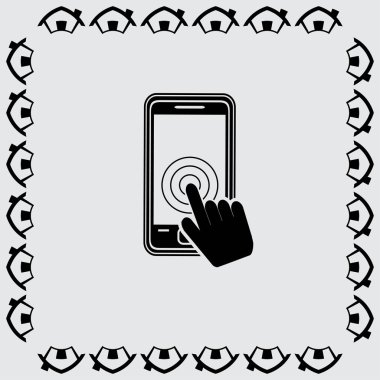 Dokunmatik ekran smartphone simgesini