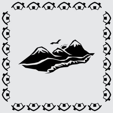 dağlar simge tasarlamak 