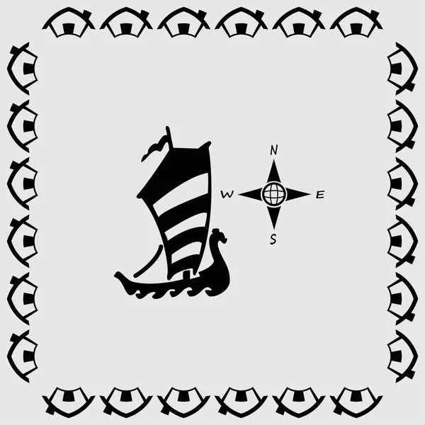 Pusula ve tekne simgesi