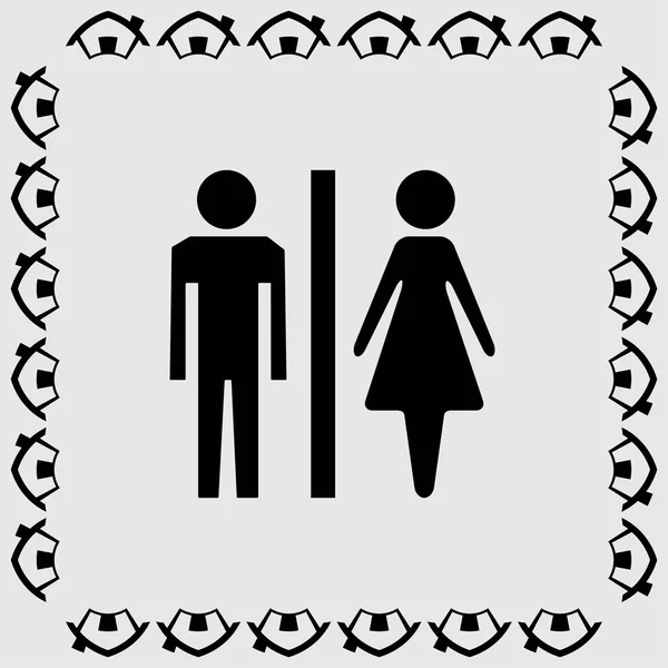 分離した男性と女性のサイン — ストックベクタ