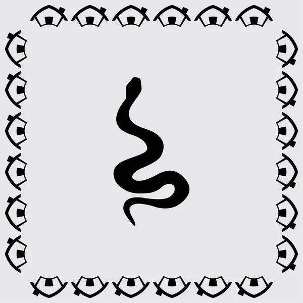 Ilustración icono de serpiente — Vector de stock