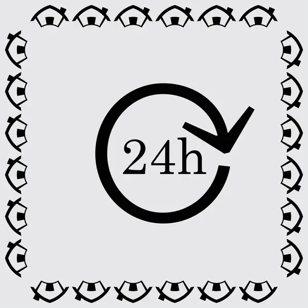 24 hours customer service icon — Stock Vector