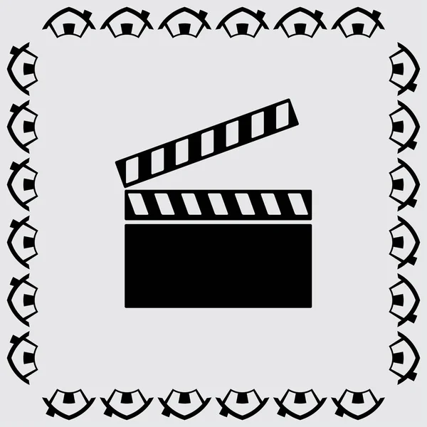 Cine clapper icono — Vector de stock