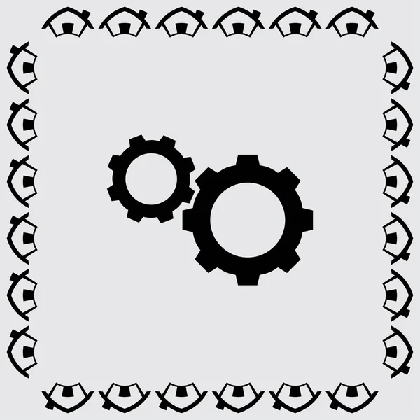 Cogwheels ícone ilustração — Vetor de Stock