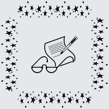 Gözlük simgesi simgesi illüstrasyon 