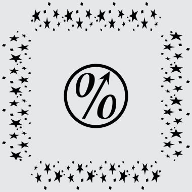 yüzde simgesi illüstrasyon