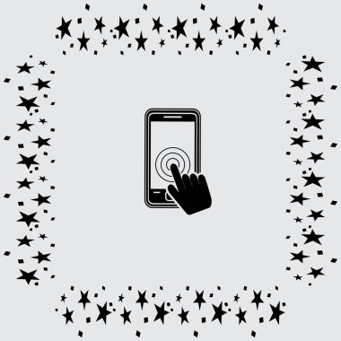  Dokunmatik ekran smartphone simgesini