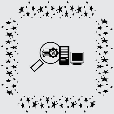 Büyüteç camı. illüstrasyon