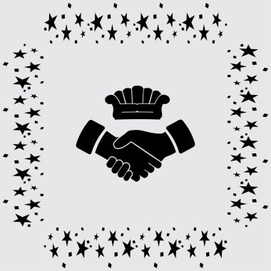 Kanepe ve el sıkışma simgesi