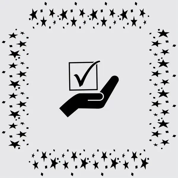 Illustrazione icona di voto — Vettoriale Stock