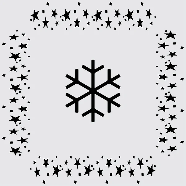 Ilustración de copo de nieve icono — Vector de stock