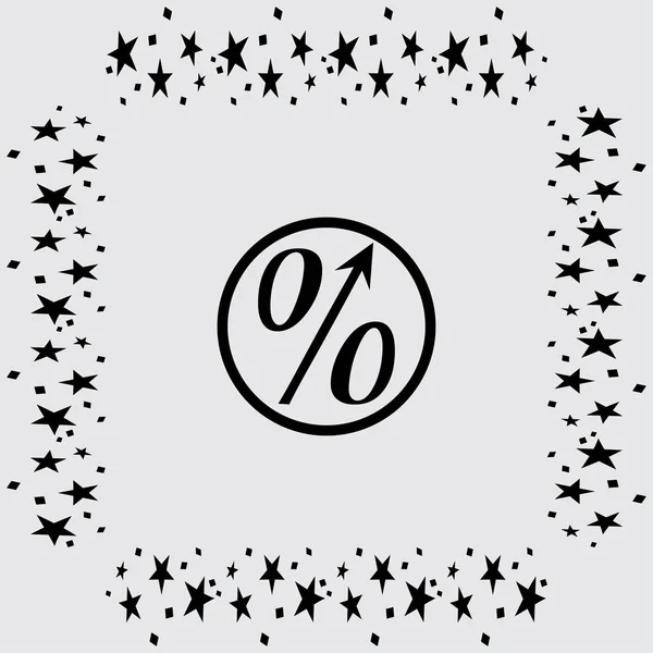 yüzde simgesi illüstrasyon
