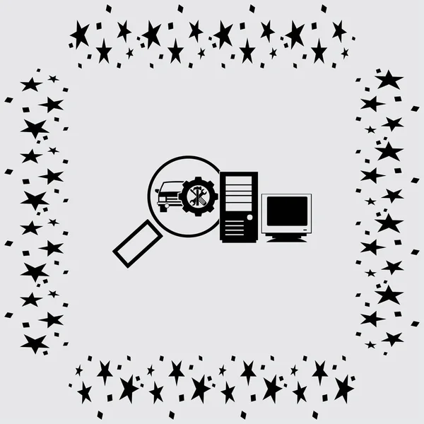 Büyüteç camı. illüstrasyon