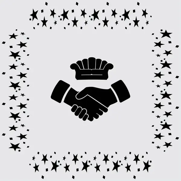 Kanepe ve el sıkışma simgesi