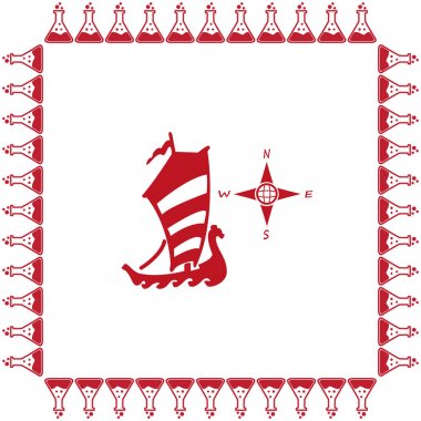 Pusula ve tekne simgeler