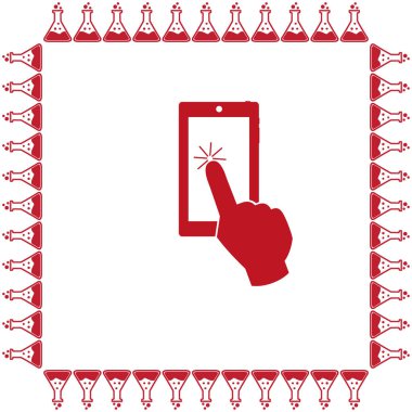 Dokunmatik ekran smartphone simgesini