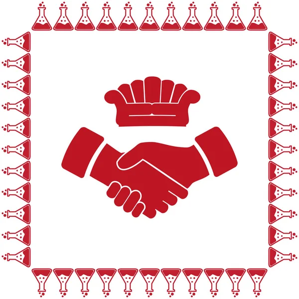 Kanepe ve el sıkışma simgesi