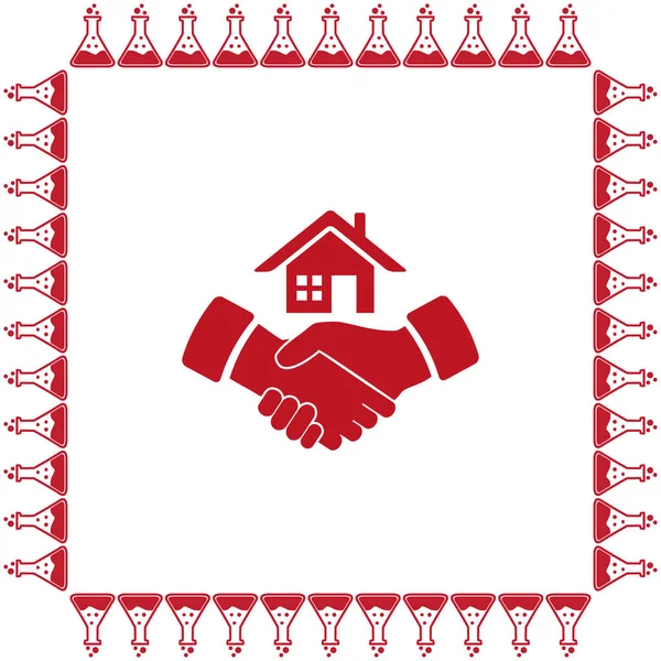 ev ve el sıkışma simgesi