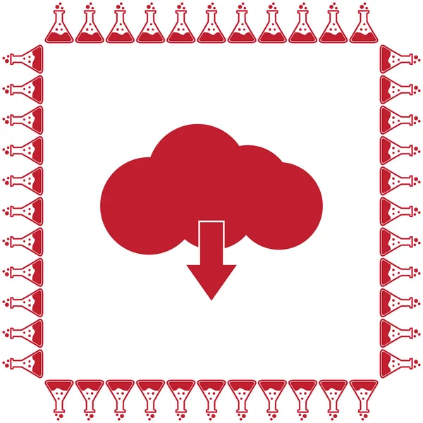 Felhő felöltés ikonra — Stock Vector