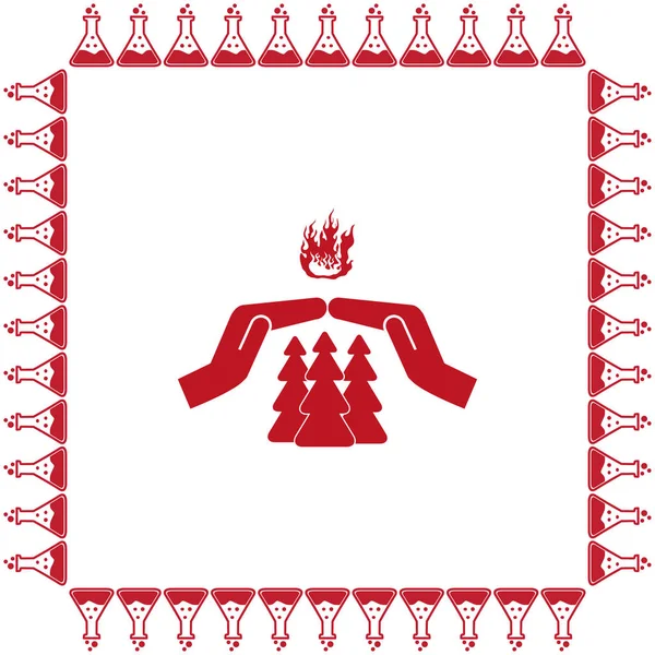 Orman yangın simgeyi koru