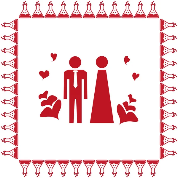 Matrimonio icona web — Vettoriale Stock