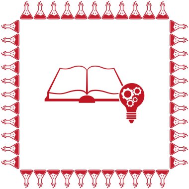 ampul ve kitap simgesi