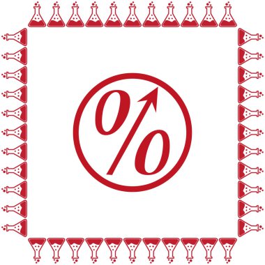 Yüzde yükselen simgesi