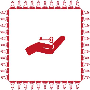 el ve anahtar simgesi